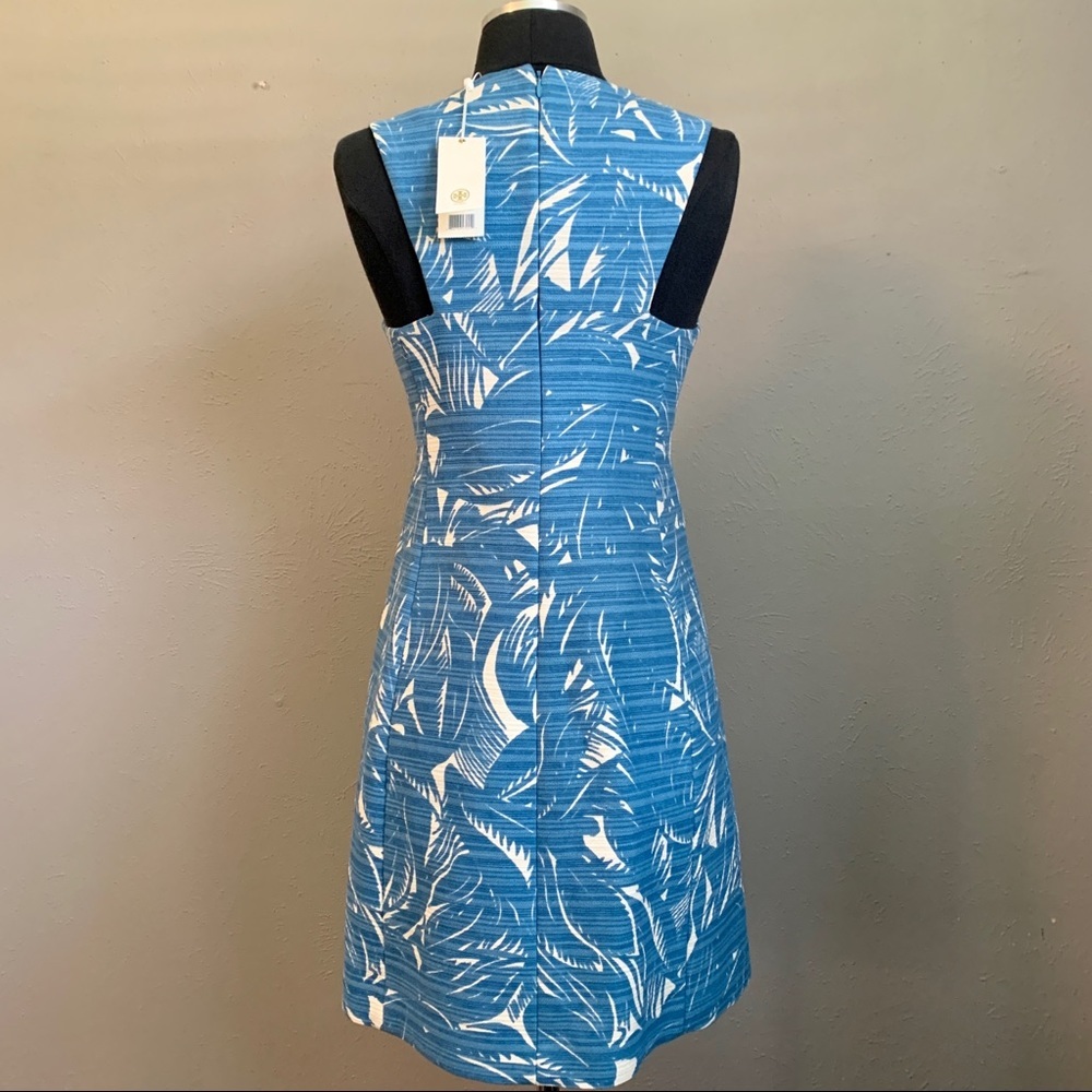 Tory Burch Gulf Shore Tabora Mini Blue Dress Size 2 - Picture 3 of 12